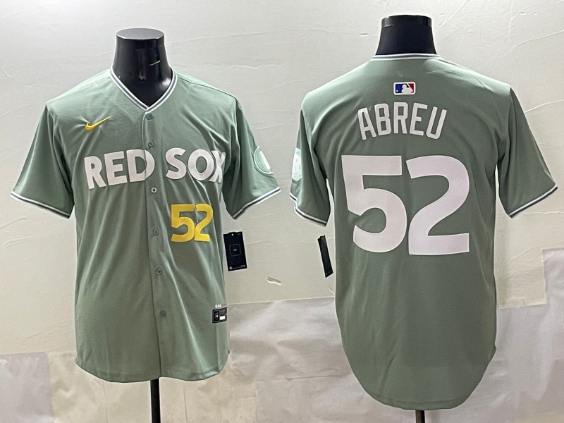 Men's Boston Red Sox Wilyer Abreu #52 Gray 2025 City Connect Limited Jersey